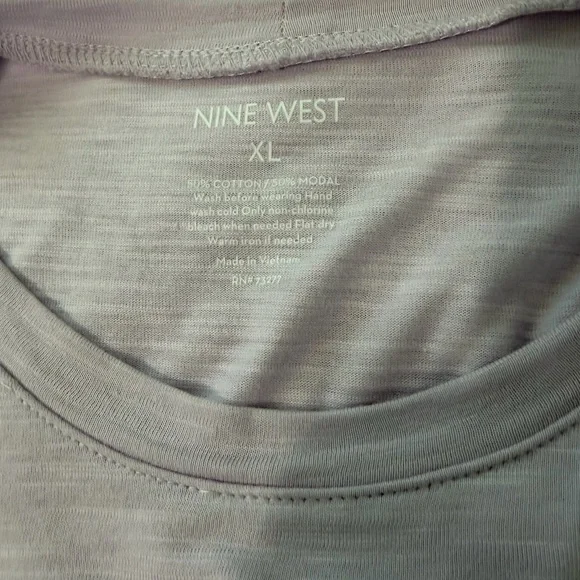 Nine West lavender French Terry Tulip-Hem Sheath Dress, Size XL - Picture 7 of 7